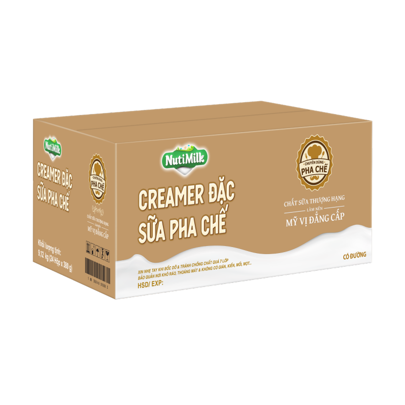 Creamer đặc Sữa pha chế có đường Nuti Hộp 380g SDH01TI NUTIFOOD