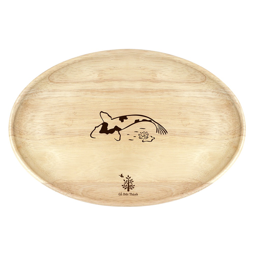 Khay /Đĩa Gỗ Hình Oval Dựng Đồ Ăn Decore Trang Trí Gỗ Cao Su Bền Đẹp An Toàn - Gỗ Đức Thành