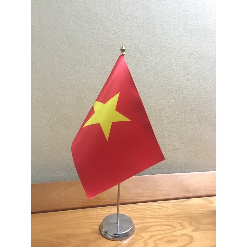 Cờ để bàn đế đơn inox