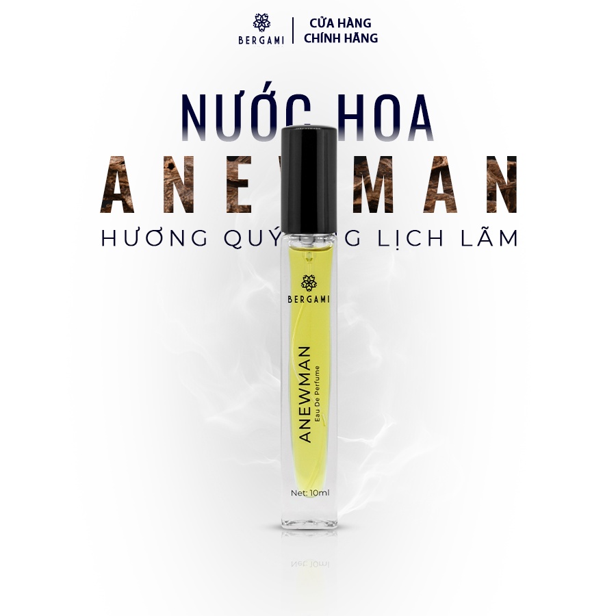 Nước Hoa Nam Chính Hãng Bergami, Mùi Hương Hiện Đại Lịch Lãm Chuẩn Quý Ông chai nhỏ dung tích 10ml tiện lợi