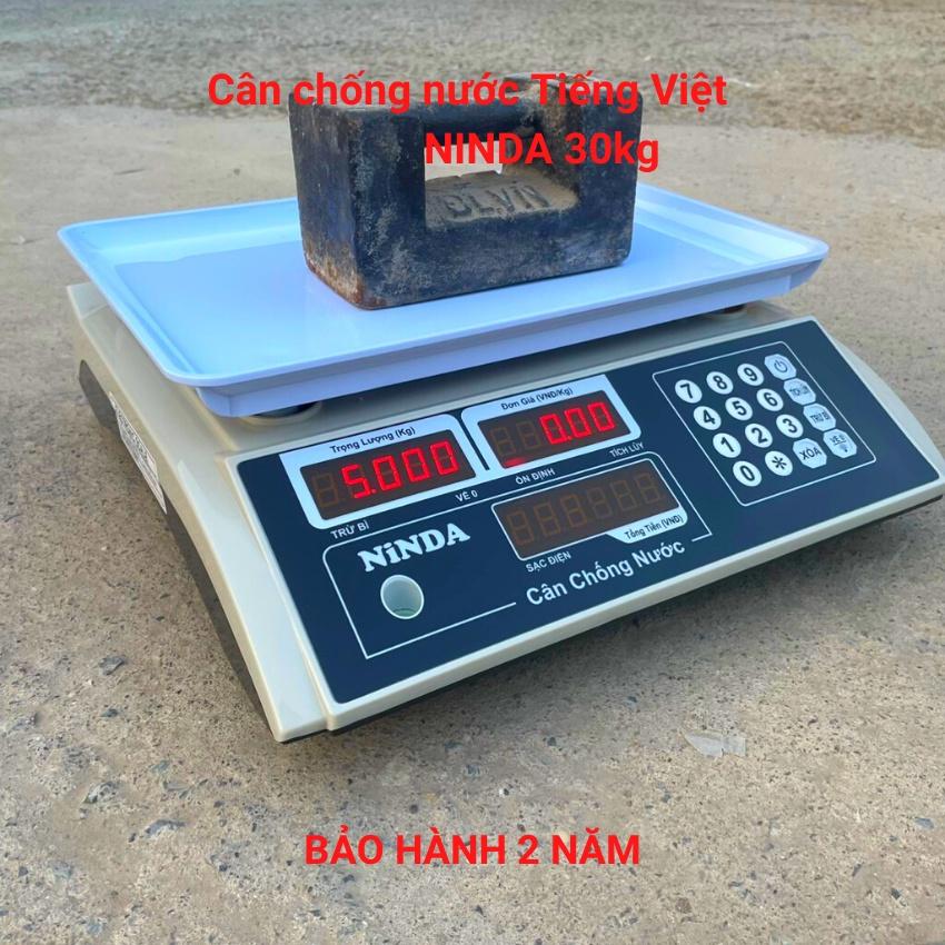 Cân tính tiền chống nước NINDA ( 30kg ) dùng cho bán hàng hải sản,nhà hàng