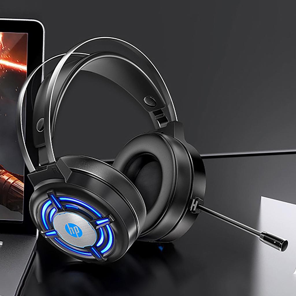 【ky】HP-H120G Wired Headphone 4D Stereo Sound Noise Reduction Breathable 3.5mm USB HiFi Headset for Playing Games