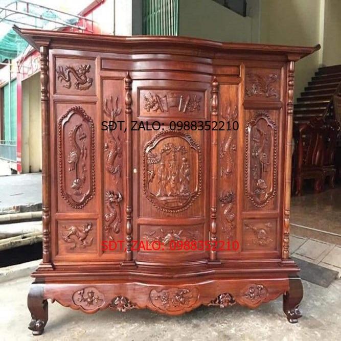 Tủ Thờ Tam Đa Gỗ Gụ