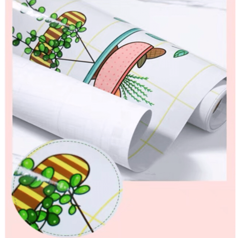 Decal dán bếp tráng nhôm thỏ và góc bếp khổ 60cm