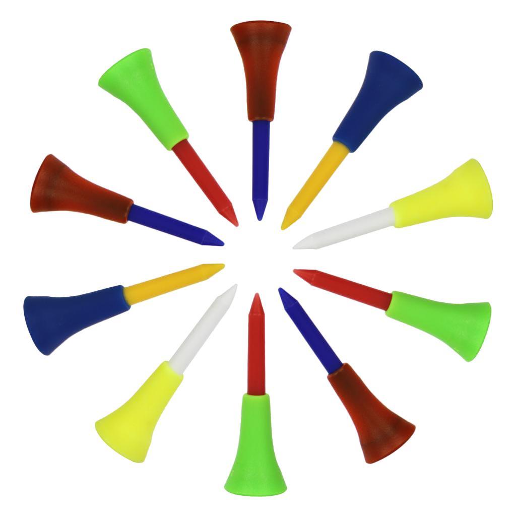 10 Pcs golf professional tees Ball Holder Practice Assorted Color