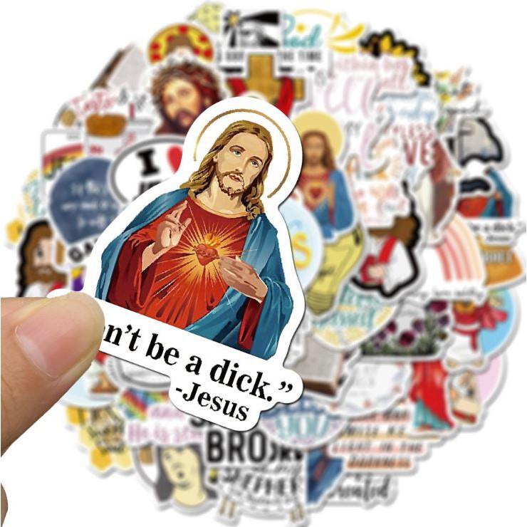 Sticker dán cao cấp CHÚA JESUS Cực COOL ms#121