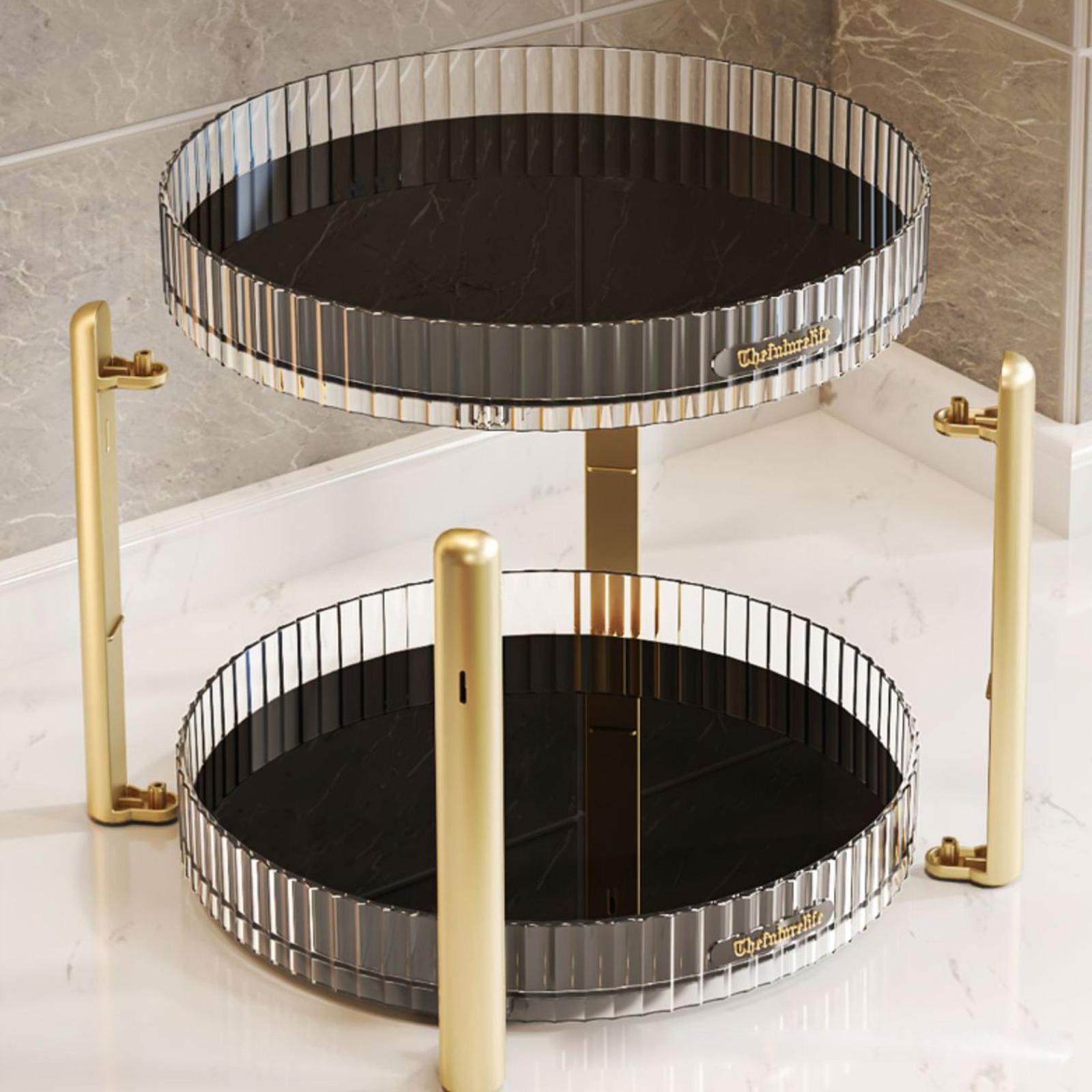 Makeup Organiser, 360 Degree Rotating Cosmetic Organiser, Large Capacity Make Up Storage for Dresser Bedroom Bathroom