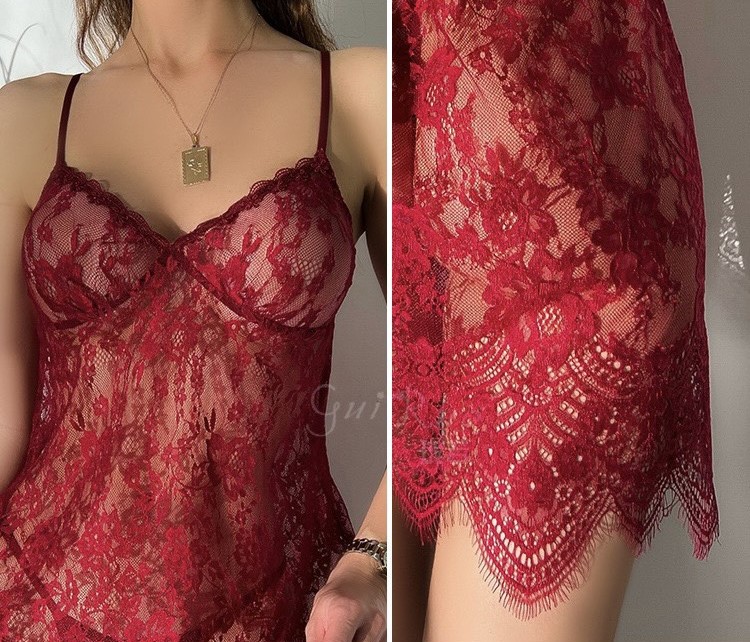 Váy Ngủ Ren Hoa Văn Sexy (Không kèm áo choàng) - B.Lingerie
