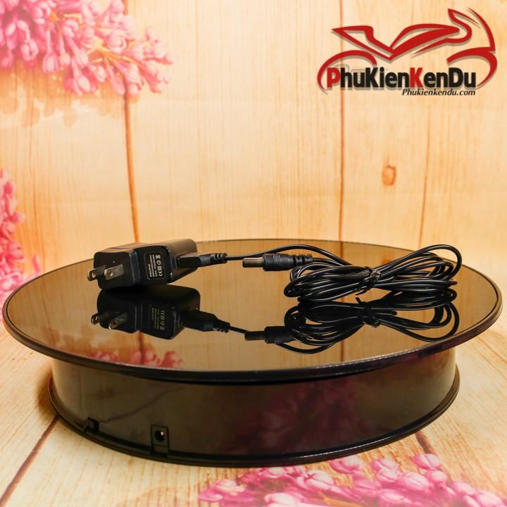 ĐẾ XOAY, BÀN XOAY TRƯNG BÀY SẢN PHẨM BÓNG 30CM DÙNG PIN HOẶC ĐIỆN 220V, TẢI: 5KG