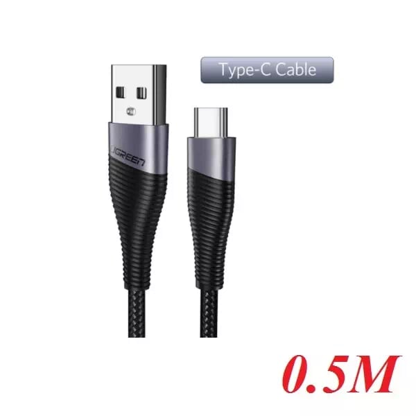 Cáp dữ liệu sạc nhanh USB TypeC 3A UGREEN  60204 - hàng chính hãng