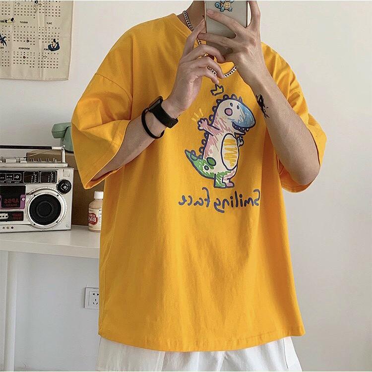 Áo Thun Tay Lỡ Unisex in hình  Freesize từ 40-70kg