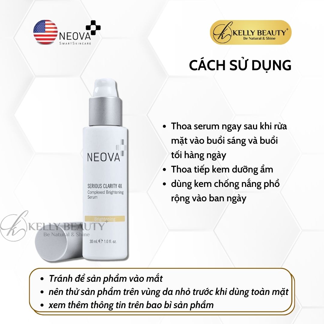 Serum Trắng Sáng Da NEOVA Serious Clarity 4X | Kelly Beauty