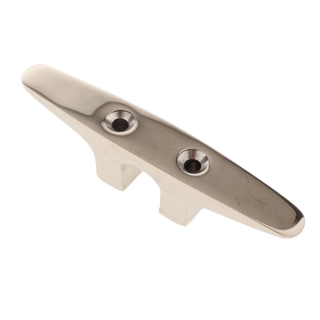 Lightweight Durable Stainless Steel Boat Mooring Cleat Open Base Dock Cleat for Yacht Kayak Canoe Fishing Boat