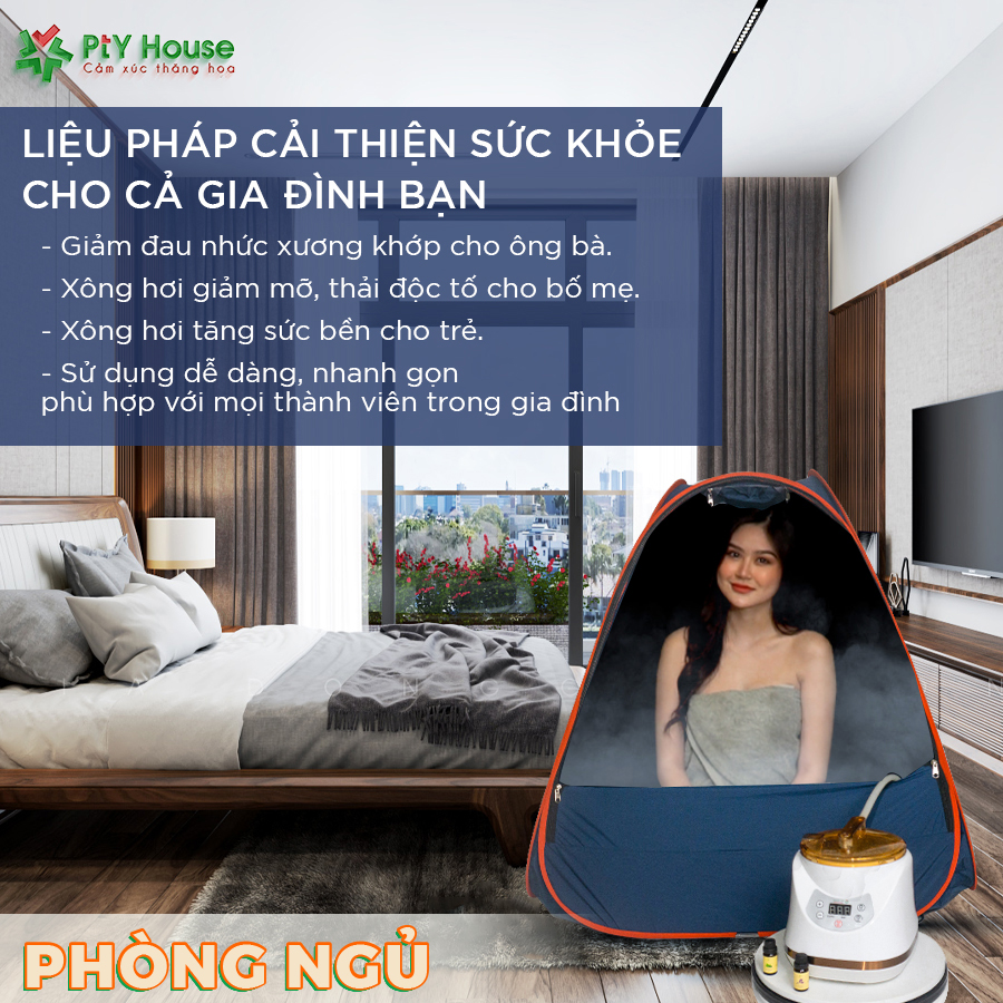 Compo Lều Xông Tự Bung Kèm Nồi Xông Hơi 2.8L Cao Cấp Khử Trùng Toàn Thân Tại Nhà Tặng Chai Tinh Dầu - Màu Ngẫu Nhiên