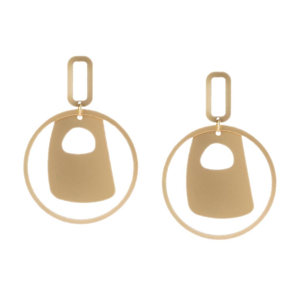 Women Geometric Earring Hollow Dangle Ear Studs Party Eardrop Jewelry