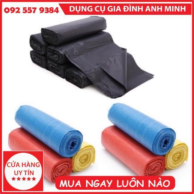 9 cuộn Túi đựng rác văn phòng, Bao đựng rác trường học tiện lợi 3 màu size trung 55x65