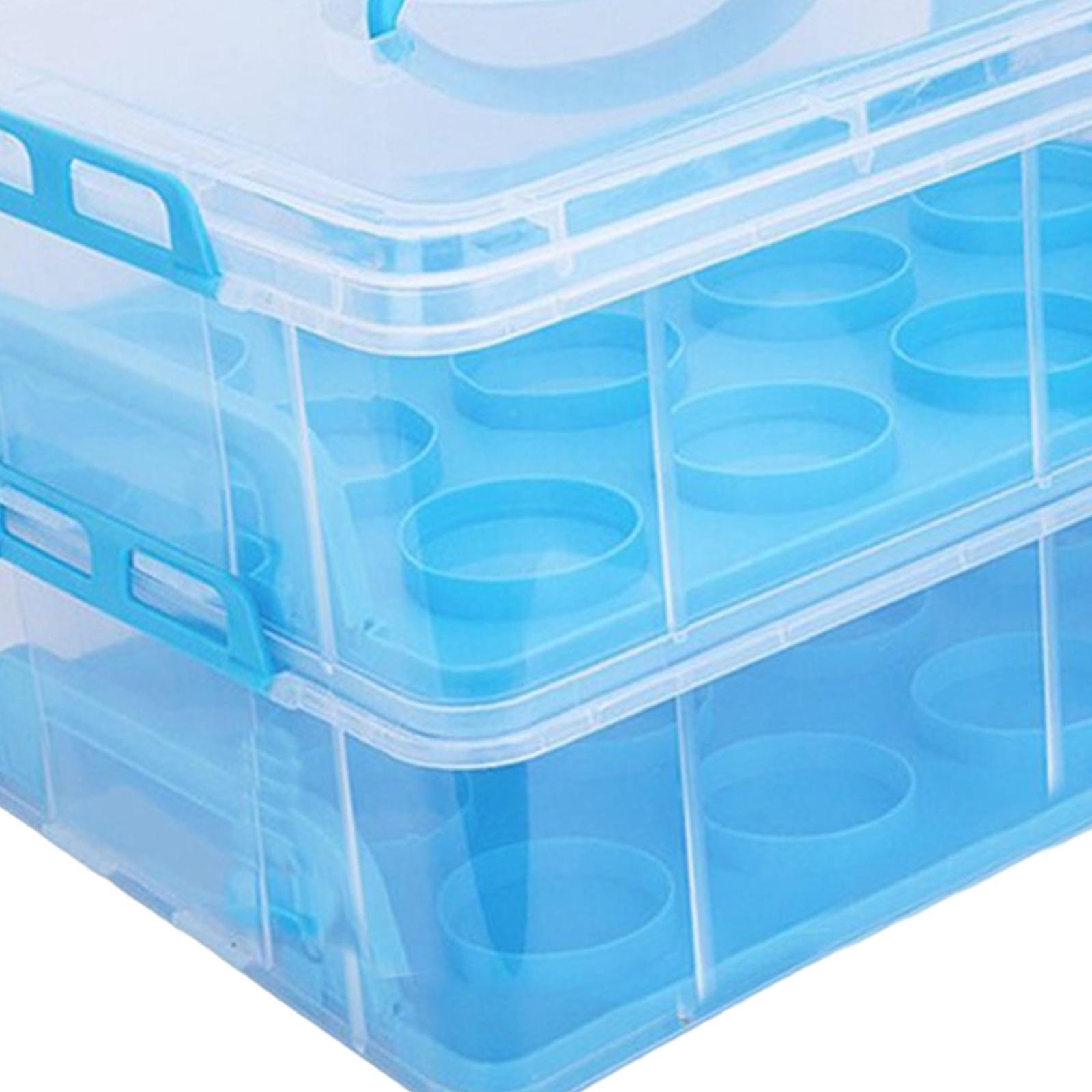 Muffin Stackable Cake Caddy with Handle and Lid Cupcake Carrier Storage for Desserts