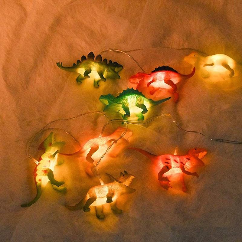 Dây Đèn Led Hình Khủng Long 3m 20 Bóng Chạy Bằng Pin Trang Trí Phòng Trẻ Em / Người Lớn