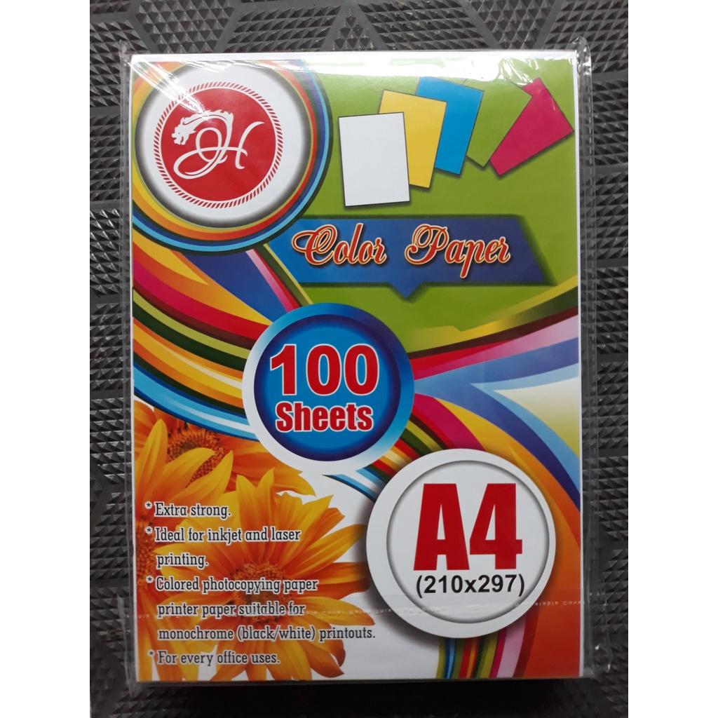 Giấy Bìa màu Thái Lan. Khổ A4. Định lượng 180 gsm ( 100 tờ / xấp)