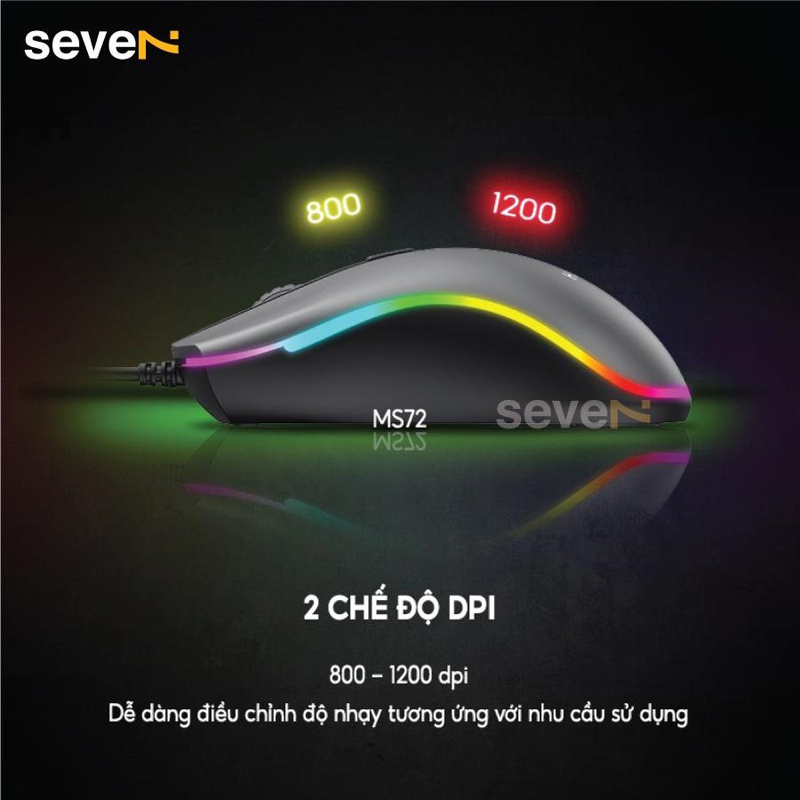 Chuột Có Dây Havit MS72 Độ Nhạy Lên Đên 1200 DPI, Có Đèn RGB -  Hàng Chính Hãng