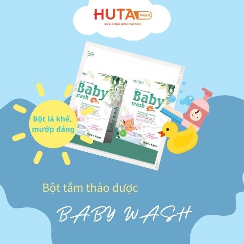 Bột tắm thảo dược Baby wash - dạng gói tiện dụng