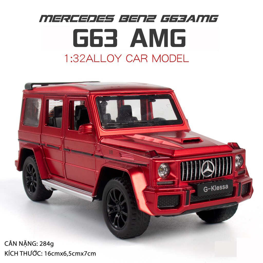 Xe mô hình tĩnh điện tỉ lệ 1:32 Mercedes AMG G63