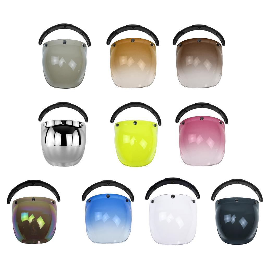 2pcs Open Face Helmet Visor Motorcycle Helmet Bubble Visor PC Lens