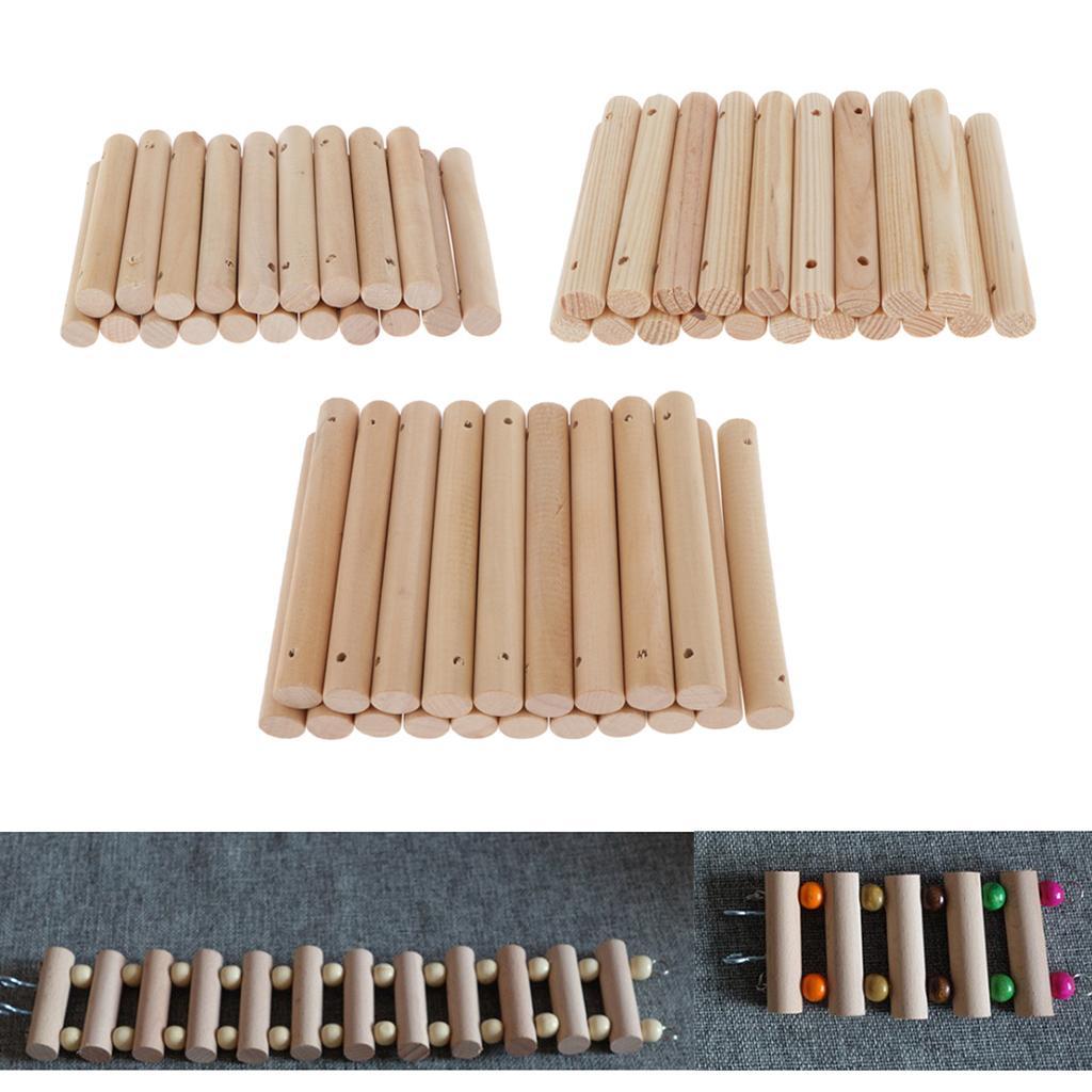 20 Pieces Round Wooden Stick DIY Unfinished Wood Crafts Making 7x1cm