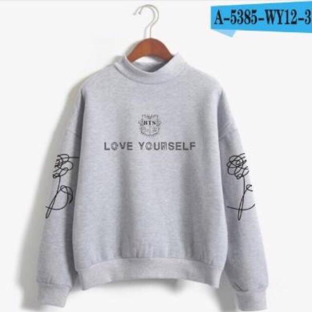 Áo nỉ sweater nam nữ bts love có bigsize