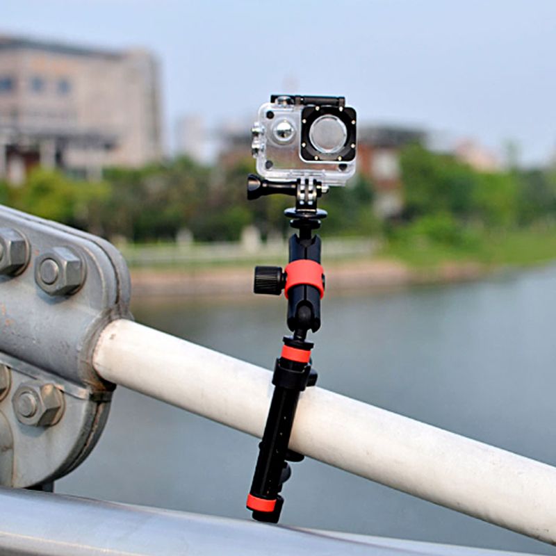 Kẹp Action Clamp with Locking Arm (Dùng cho Gopro, Osmo Action, Sjcam...)