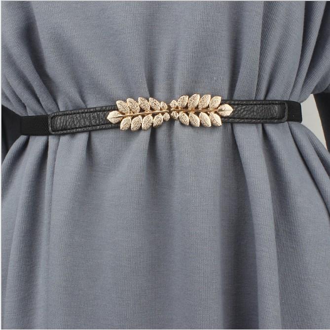 Dây đai nịt váy Belt nữ lá vàng 3 màu L01