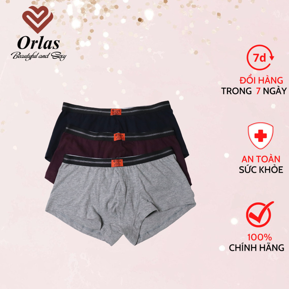 Combo 3 Quần Lót Cotton Nam Boxer  Thông Hơi Thoáng Mát Co Giãn Hàng Cao Cấp QBX