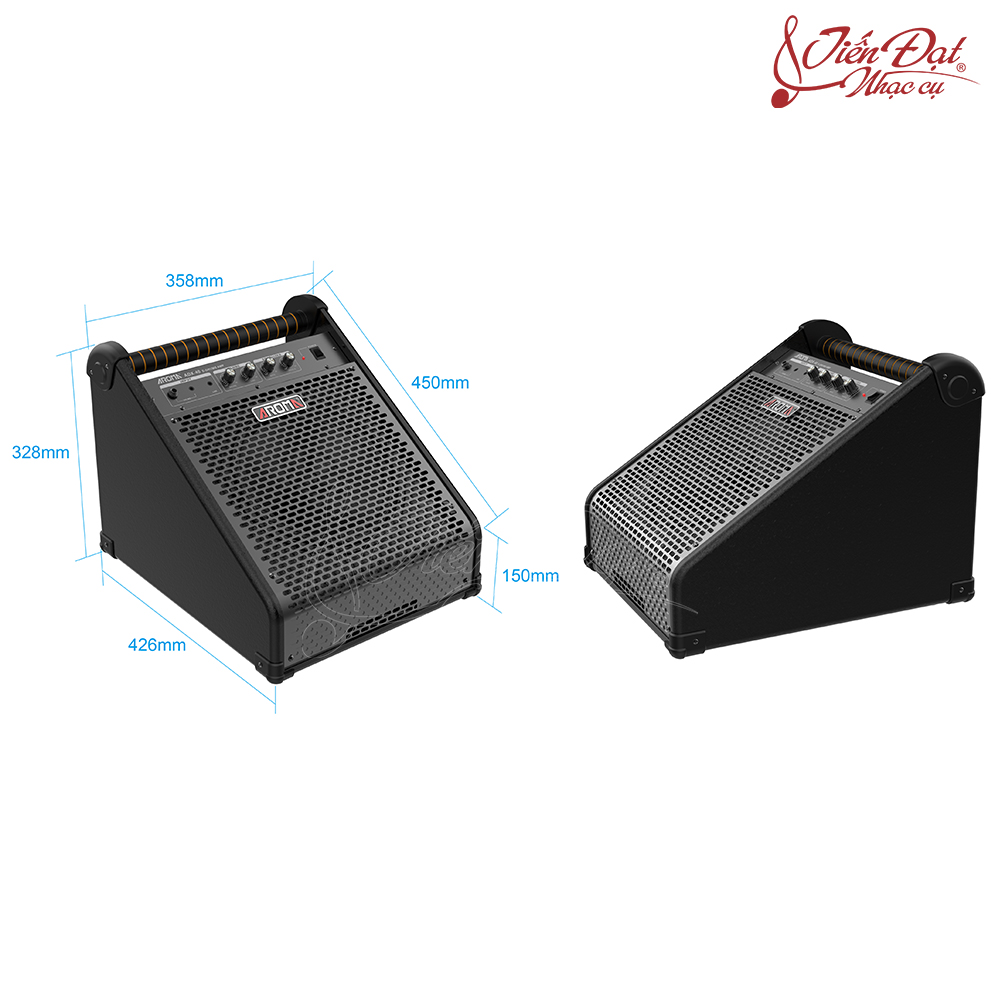 Ampli/ Amply/ Âm ly Trống Điện Tử AROMA ADX-40S Có Bluetooth Công Suất 40W - Nhập Khẩu Chính Hãng