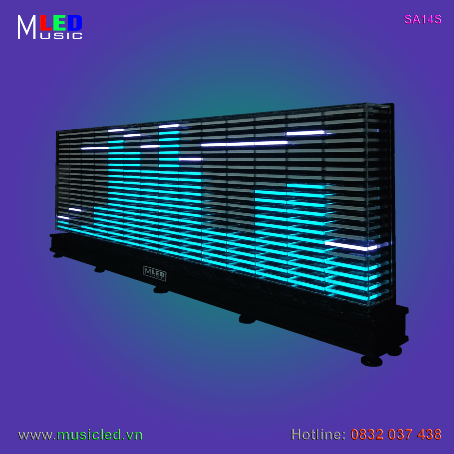 Dàn đèn Music LED nháy theo tần số nhạc 14 cột để bàn