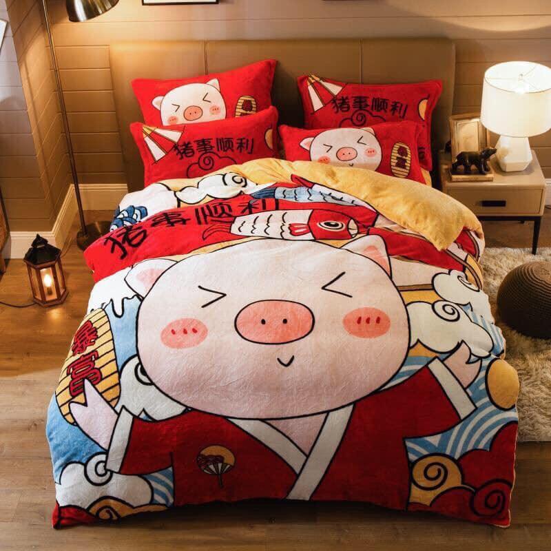 Sét Nỉ Nhung 5D 4 Món Mẫu Siêu Cute -PP