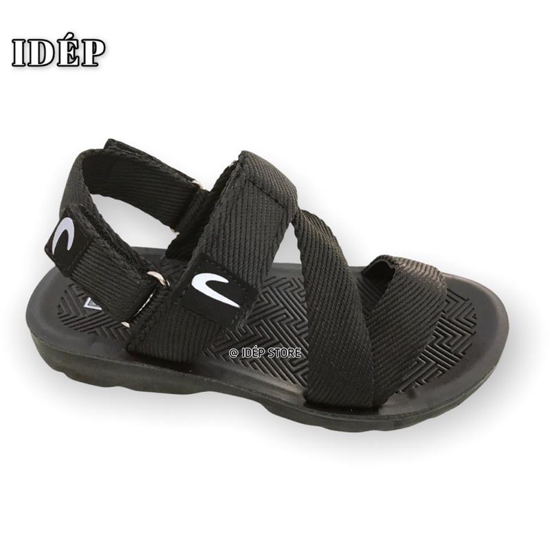 Giày sandal unisex quai chữ Z Đen cao cấp GL034 - Xăng đan quai dù SH9 nam nữ đế PU siêu bền IDEP