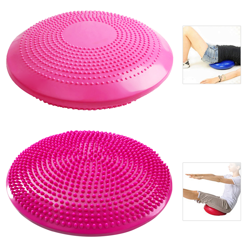 Đĩa cân bằng tập Yoga 33CM có ống bơm bằng PVC chất lượng cao, chống trượt và chống nứt