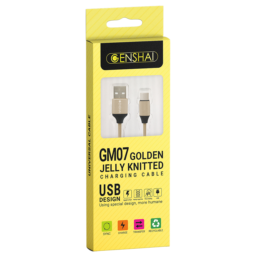 Dây Cáp Sạc Micro USB Cho Điện Thoại GENSHAI 1m GM07 - Hàng Chính Hãng