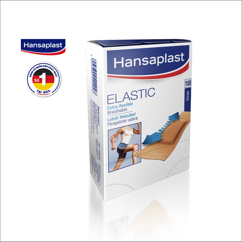 Băng cá nhân Hansaplast Elastic gói 100 miếng