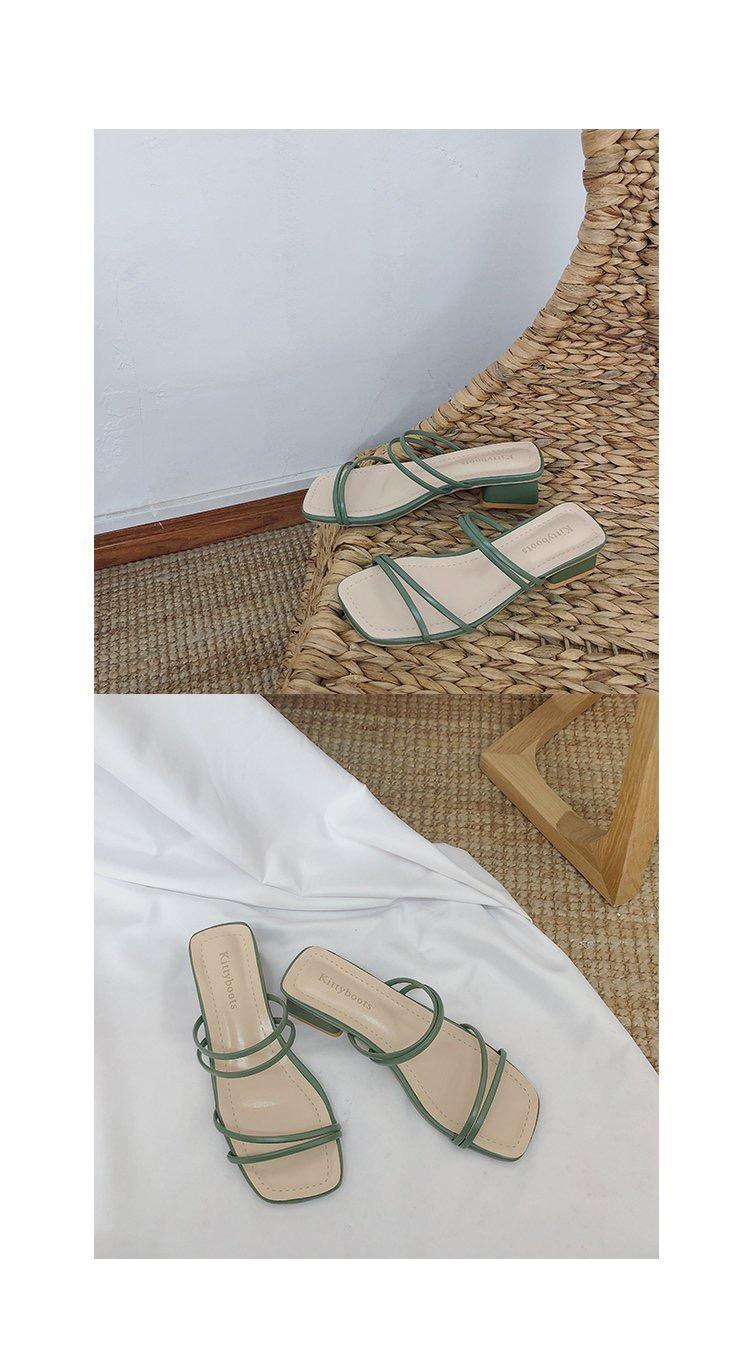Sandal quai mảnh kiểu dáng Hàn Quốc