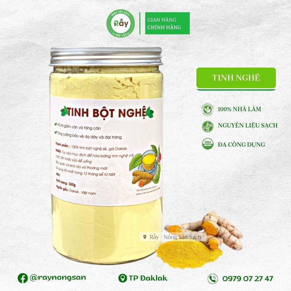 Tinh bột nghệ Rẫy Đaklak 100% nguyên chất nhà làm từ nghệ sẻ già dân trồng tự nhiên