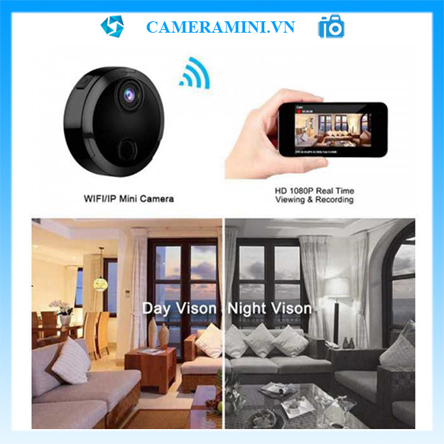 Camera mini wifi HDQ15 kết nối từ xa qua điện thoại ở bất cứ đâu, có hồng ngoại quay đêm 10m, có pin, không dây