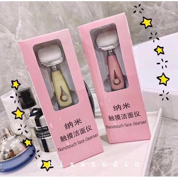 Máy Rửa Mặt Silicon Florskin Nano Cao Cấp, Máy Rửa Mặt Dạng Cọ Cầm Tay.