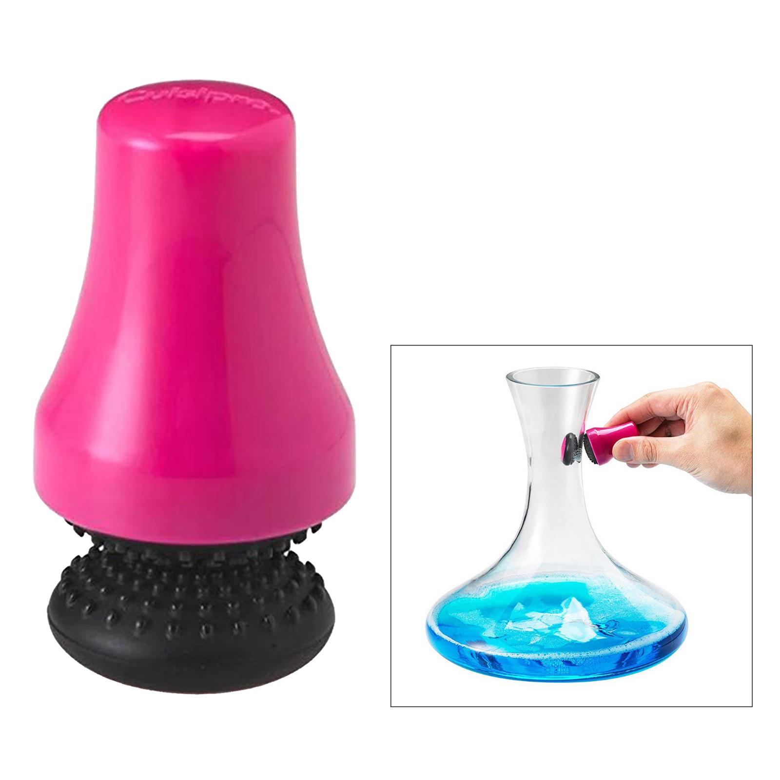 2x Silicone Brush Cleaner Magneitc Glass Spot Bottle Vase Scrubber