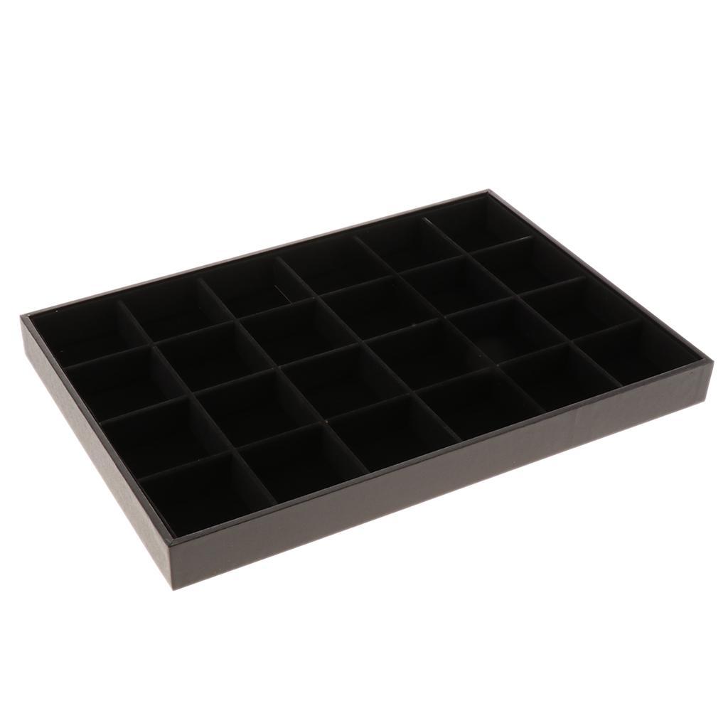 Velvet Bracelet Bangle Watch Jewelry Display Tray Storage Case Box 24/36 Grid