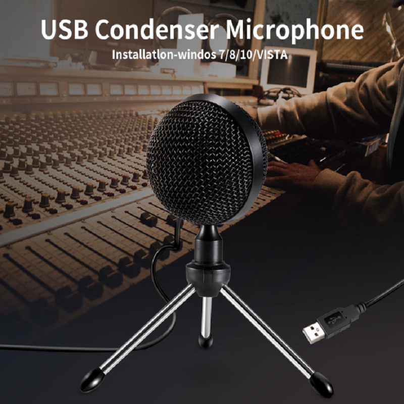 Pickup USB Microphone Desktop For Laptop Computer Audio Recording Studio