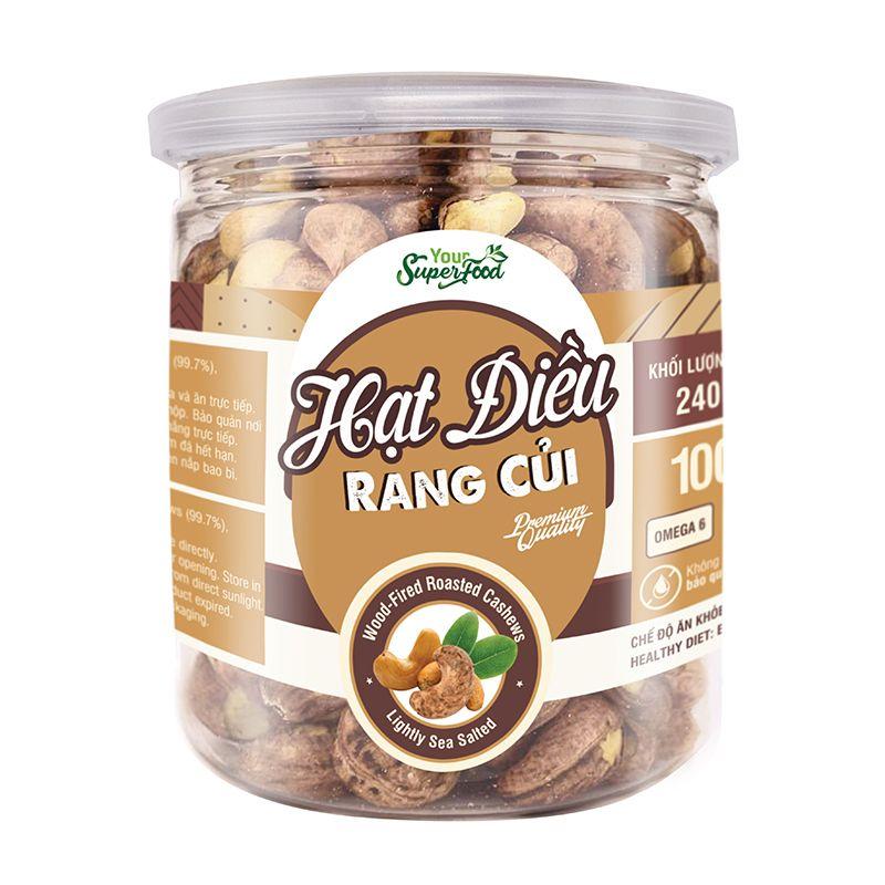 Hạt điều rang củi vỏ lụa Your Super Food hộp 240g – 8938522955114