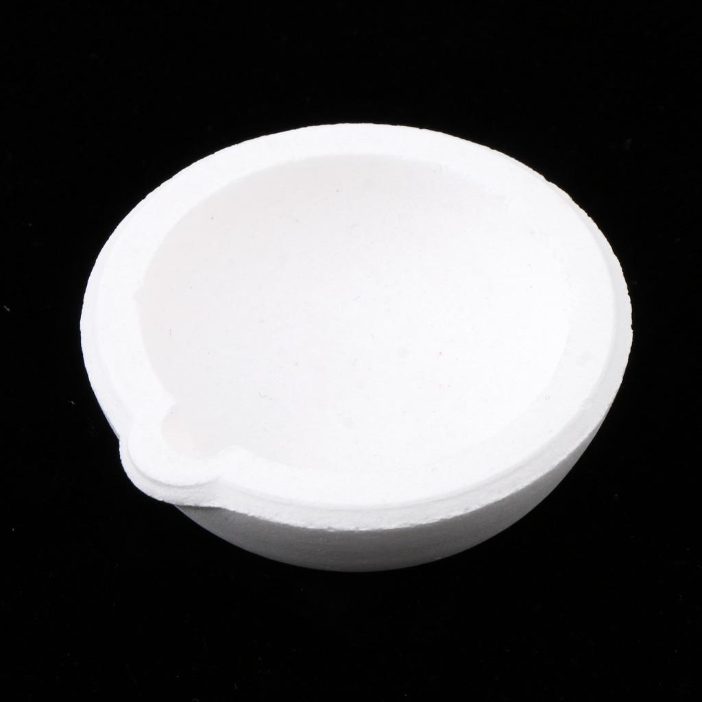 5xQuartz Silica Melting Crucible Dish Pot Cup for Gold Silver 100g 4.5x1.7cm