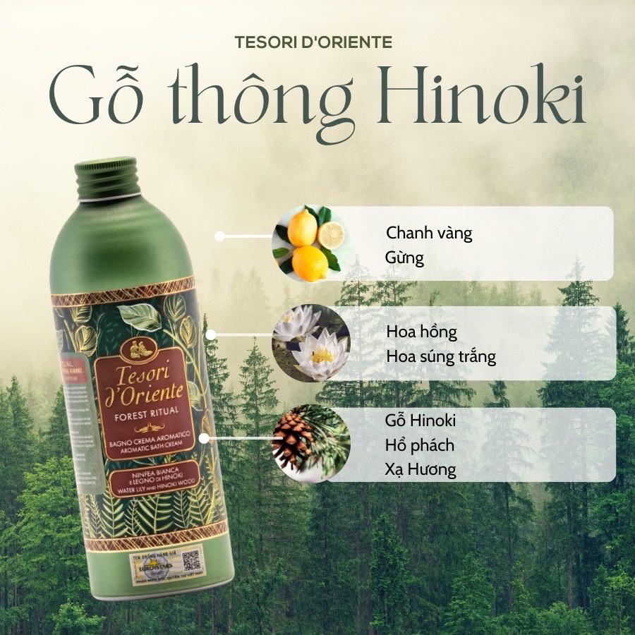 Sữa tắm nước hoa Ý Tesori d’Oriente Chính Hãng 500ml  Chai 500ml kèm vòi nhập khẩu trực tiếp từ Ý  (15 Mùi hương)