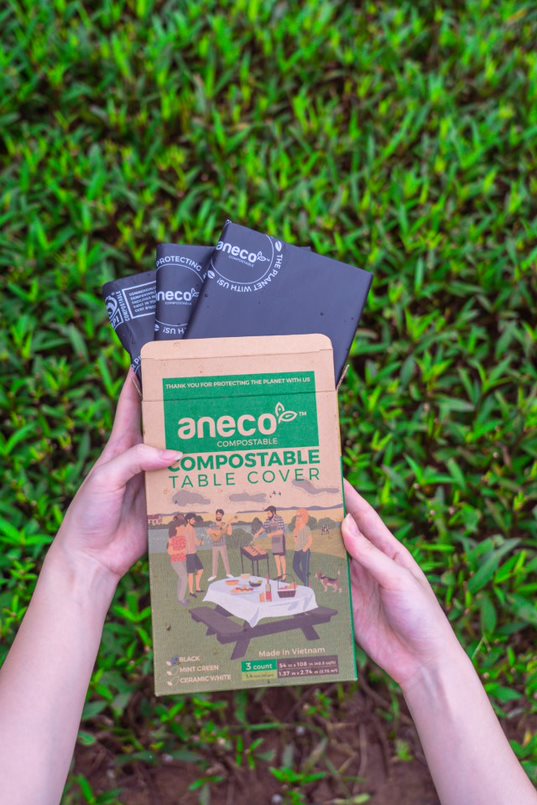 Khăn trải bàn đen ANECO phân hủy sinh học hoàn toàn - Bảo vệ môi trường
